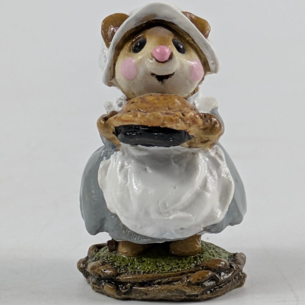 Vtg Annette Petersen Mouse Figurine Prudence Pie Maker M-119 1984 Resin Decor